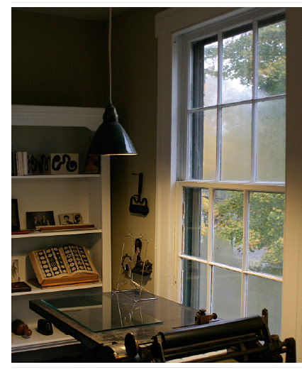 Maureen, at work in her studio